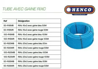 Henco - Tube Avec Gaine Rixc offre sur Yesss Electrique