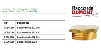 Dumont - Bouchon M 292 offre sur Yesss Electrique