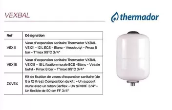 Thermador - Vexbal offre sur Yesss Electrique