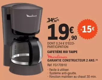 Moulinex - cafetière