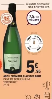 Brut - Cave De Beblenheim - AOP Crémant D'Alsace