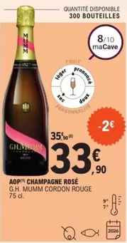 G.H. Mumm Cordon Rouge - Champagne Rosé AOP - Élégance et Raffinement