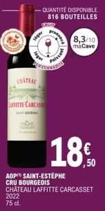 Bourgeois Château Laffitte Carcasset AOP Saint-Estèphe Cru - Un vin d'exception à découvrir