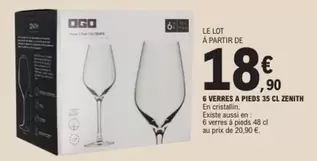 6 Verres A Pieds 35 Cl Zenith