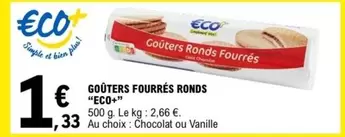 Eco+ - Goûters Fourrés Ronds