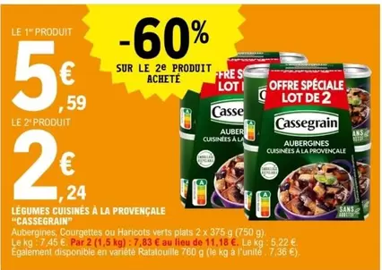 Cassegrain - Légumes Cuisinés À La Provençale