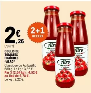 Alro - Coulis De Tomates Fraiches