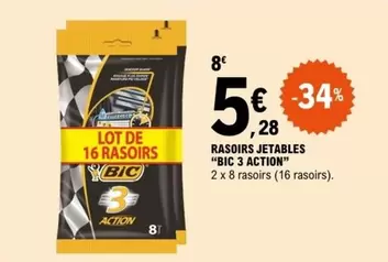 BIC - Rasoirs Jetables "bic 3 Action"