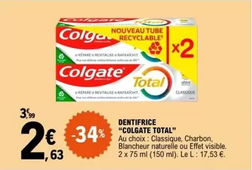 Colgate - Dentifrice "colage Total"