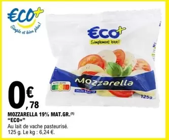 Eco - Mozzarella 19% Mat.gr.