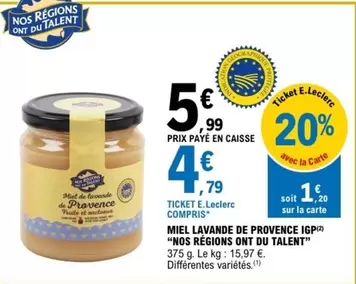 Miel Lavanda De Provence IGP - Une douceur aromatique de nos régions, mettant en avant le talent local