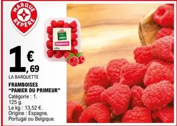 Panier Du Primeur - Framboises