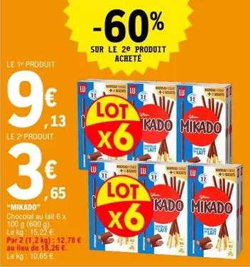 Mikado - Chocolat Au Lait 6 X