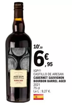 Castillo De Aresan Cabernet Sauvignon Bourbon Barrel Aged - Vin affiné en fût de bourbon, riche en saveurs et en caractère