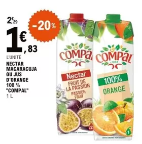 Orange - Compal - Nectar Macarcuja Ou Jus D'orange