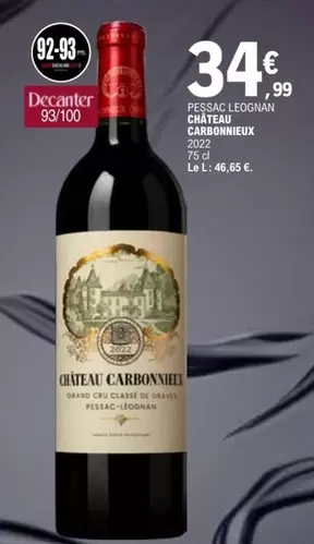 Chateau Carbonneux - Pessac Leognan