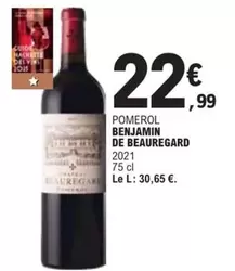 Pomerol Benjamin de Beauregard