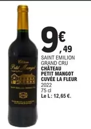 Petit Mangot - Saint Emilion Grand Cru Cuvée La Fleur : Un vin d'exception à découvrir !