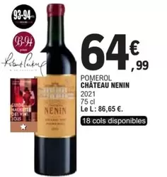 Pomerol Chateau Nenin 2021