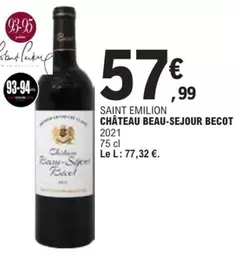 Becot - Saint Emilion Chateau Beau-Sejour