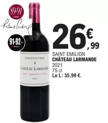 Saint Emilion Chateau Larmande 2021