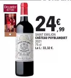 Saint Emilion Chateau Puyblanquet 2021