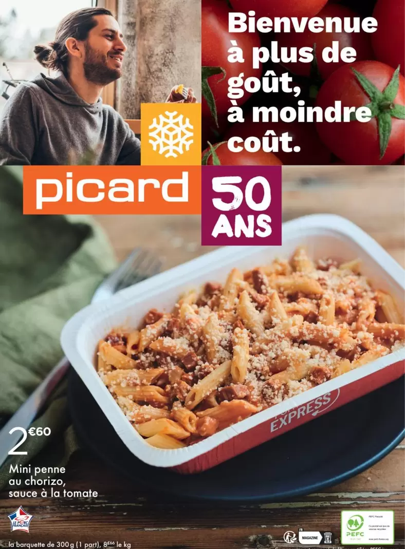 Picard - Mini Penne Au Chorizo, Sauce À La Tomate offre à 2,6€ sur Picard