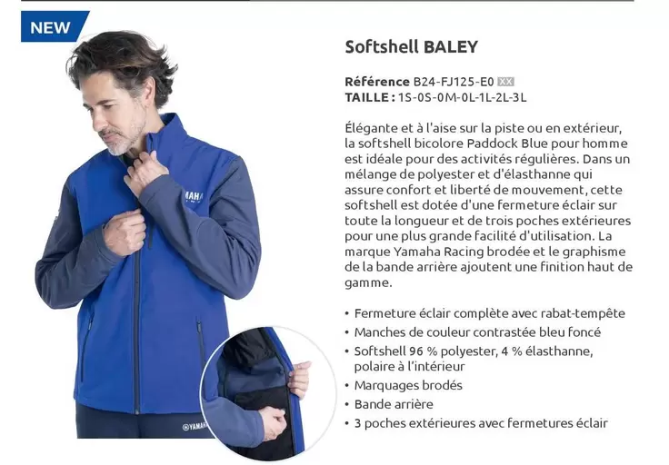 Softshell Baley  offre sur Yamaha