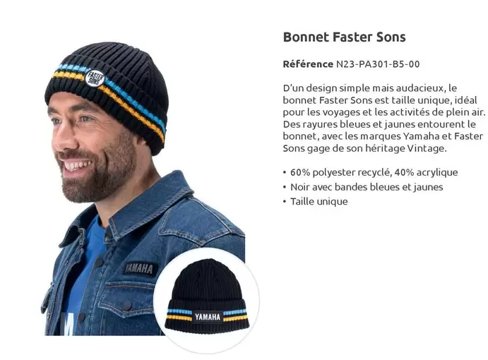 Bonnet Faster Sons offre sur Yamaha