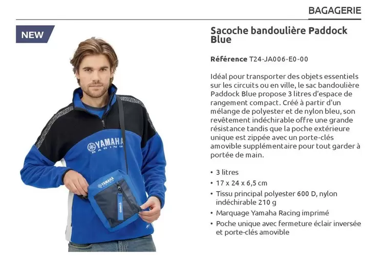 Yamaha - Sacoche Bandoulière Paddock Blue offre sur Yamaha