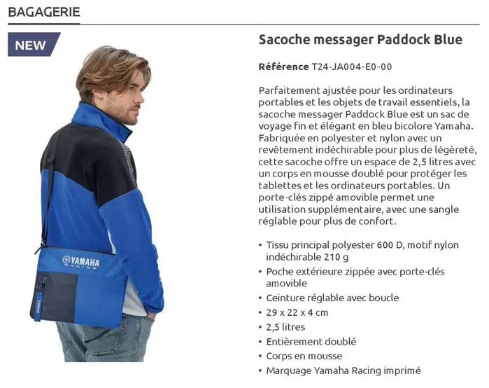 Sacoche Messager Paddock Blue offre sur Yamaha