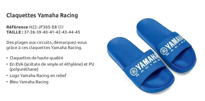 Claquettes Yamaha Racing offre sur Yamaha