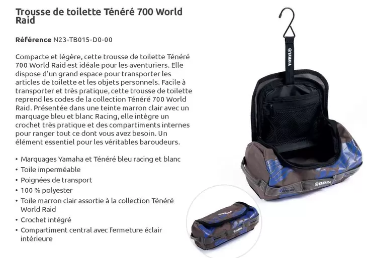 Yamaha - Trousse De Toilette Ténéré 700 World Raid offre sur Yamaha