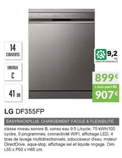 LG - DF355FP offre à 899€ sur Copra