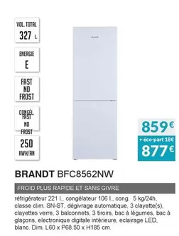 Brandt - BFC8562NW  offre à 859€ sur Copra