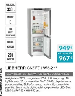 Liebherr - CNSFD1853-2 offre à 949€ sur Copra