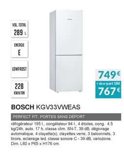 Bosch - KGV33VWEAS offre à 749€ sur Copra