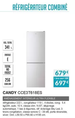 Candy - CCE3T618ES  offre à 679€ sur Copra