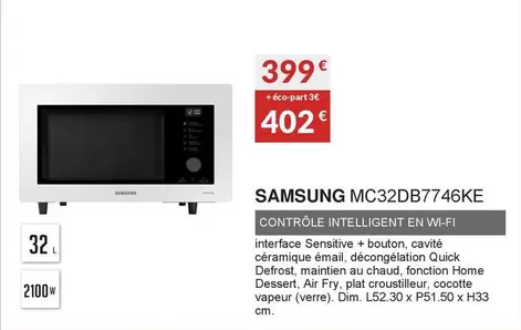 Samsung - MC32DB7746KE offre à 399€ sur Copra