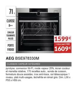 AEG - Four Pyrolyse BSE978330M  offre à 1599€ sur Copra