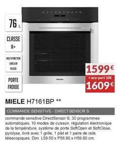 Miele - Four Pyrolyse H7161BP ** offre à 1599€ sur Copra