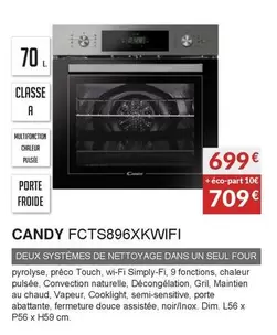 Candy - Four Pyrolyse FCTS896XKWIFI  offre à 699€ sur Copra