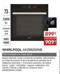 Whirlpool - Four Pyrolyse AKZ96290NB offre à 899€ sur Copra