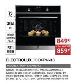 Electrolux - Four Pyrolyse COD6P46X0  offre à 849€ sur Copra