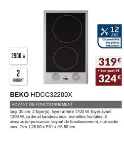 Beko - HDCC32200X  offre à 319€ sur Copra