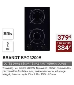 Brandt - BPG3200B  offre à 379€ sur Copra