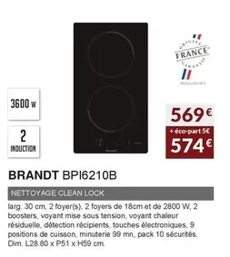 Brandt - BP16210B  offre à 569€ sur Copra