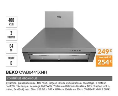 Beko - CWB6441XNH offre à 249€ sur Copra