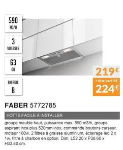 Faber- 5772785 offre à 224€ sur Copra