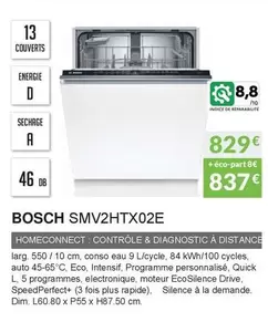 Bosch - SMV2HTX02E  offre à 829€ sur Copra